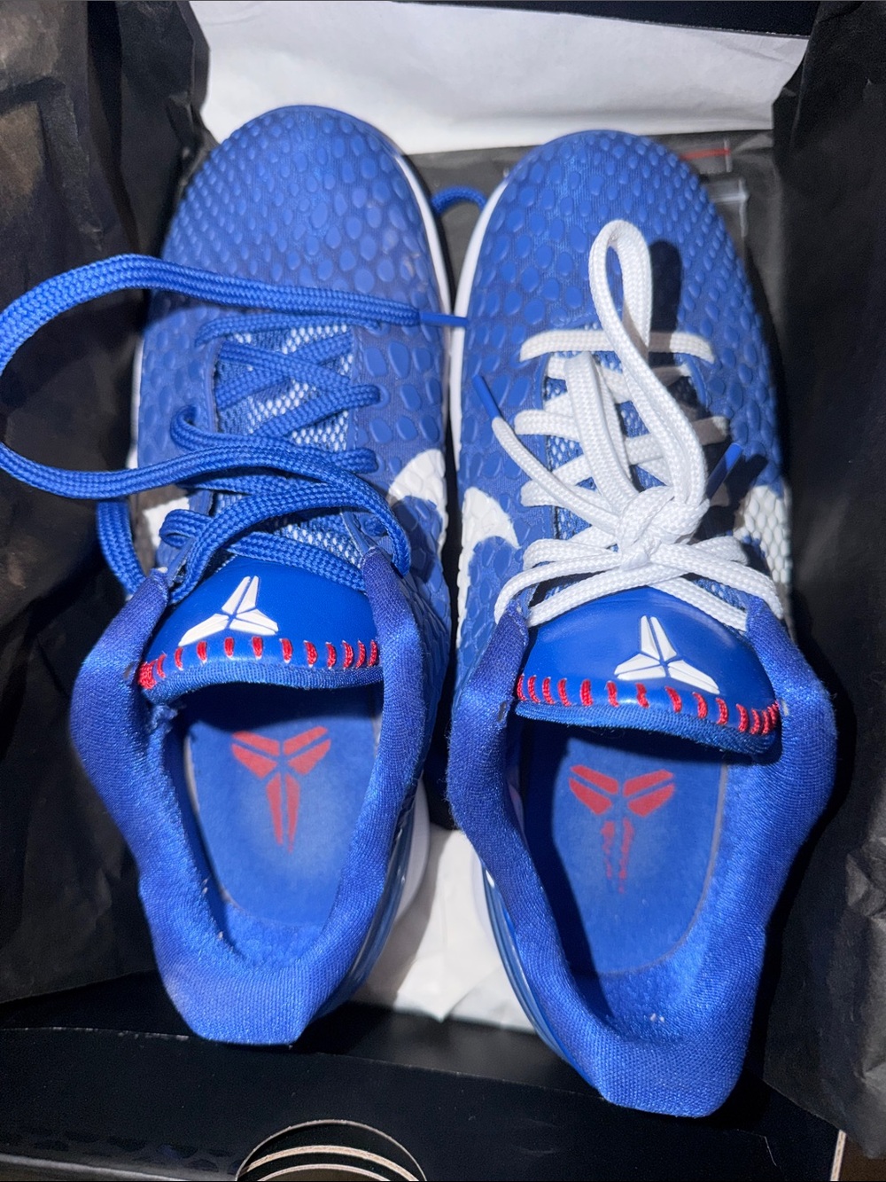 Nike Kids Royal Blue & White Basketball Sneakers Kobe VI (GS)